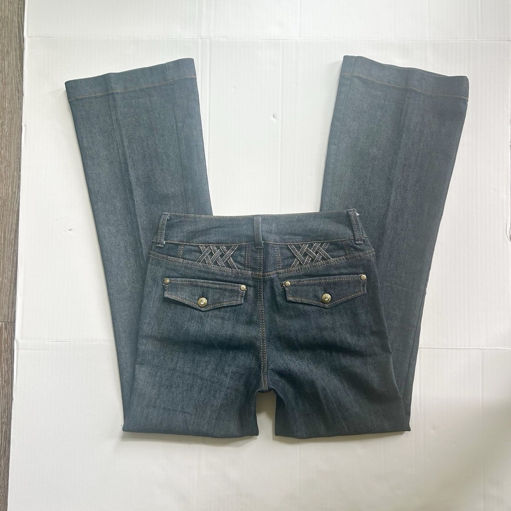 2000s Cache Lace Up Mid Rise Bootcut Jeans Y2K Grunge Indie Sleaze Festival